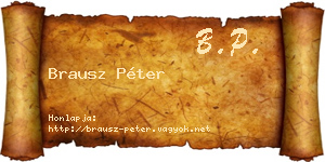 Brausz Péter névjegykártya